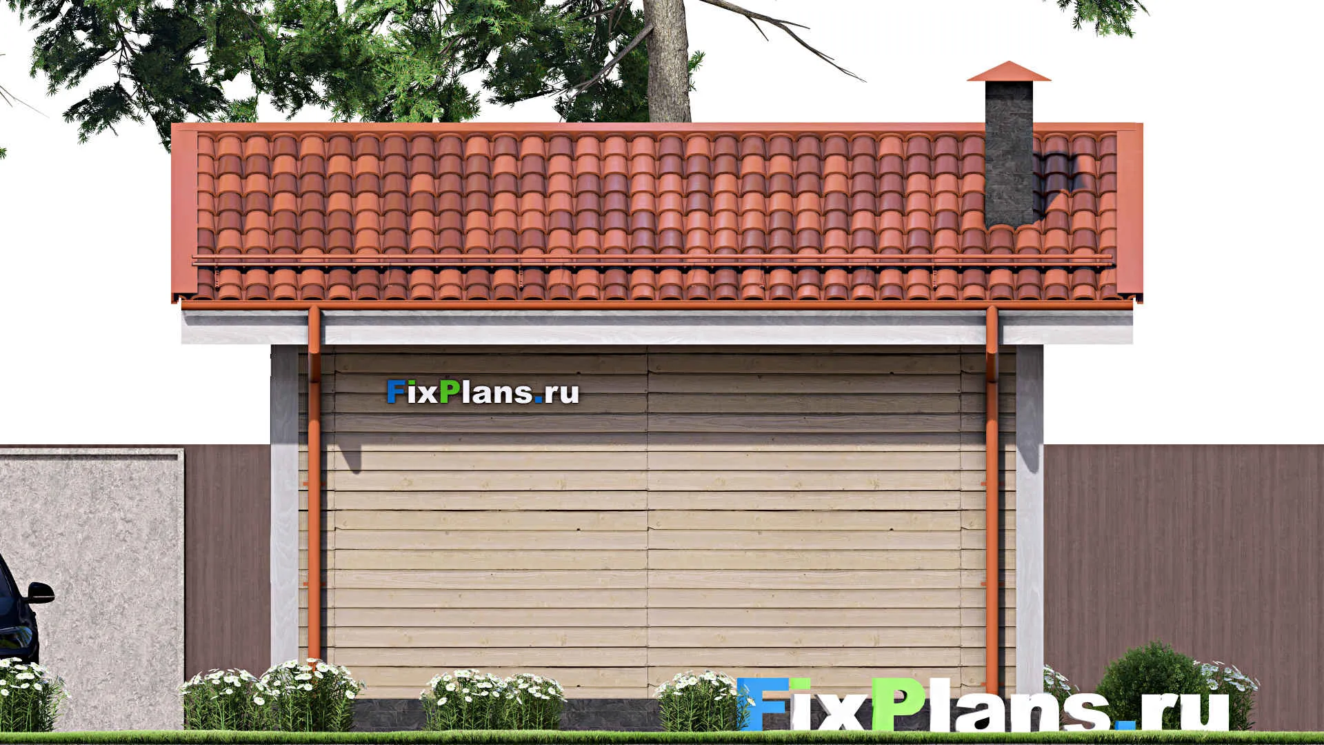 F-15695 - Проект бани 5 на 7, площадью 20 м² с комнатой отдыха