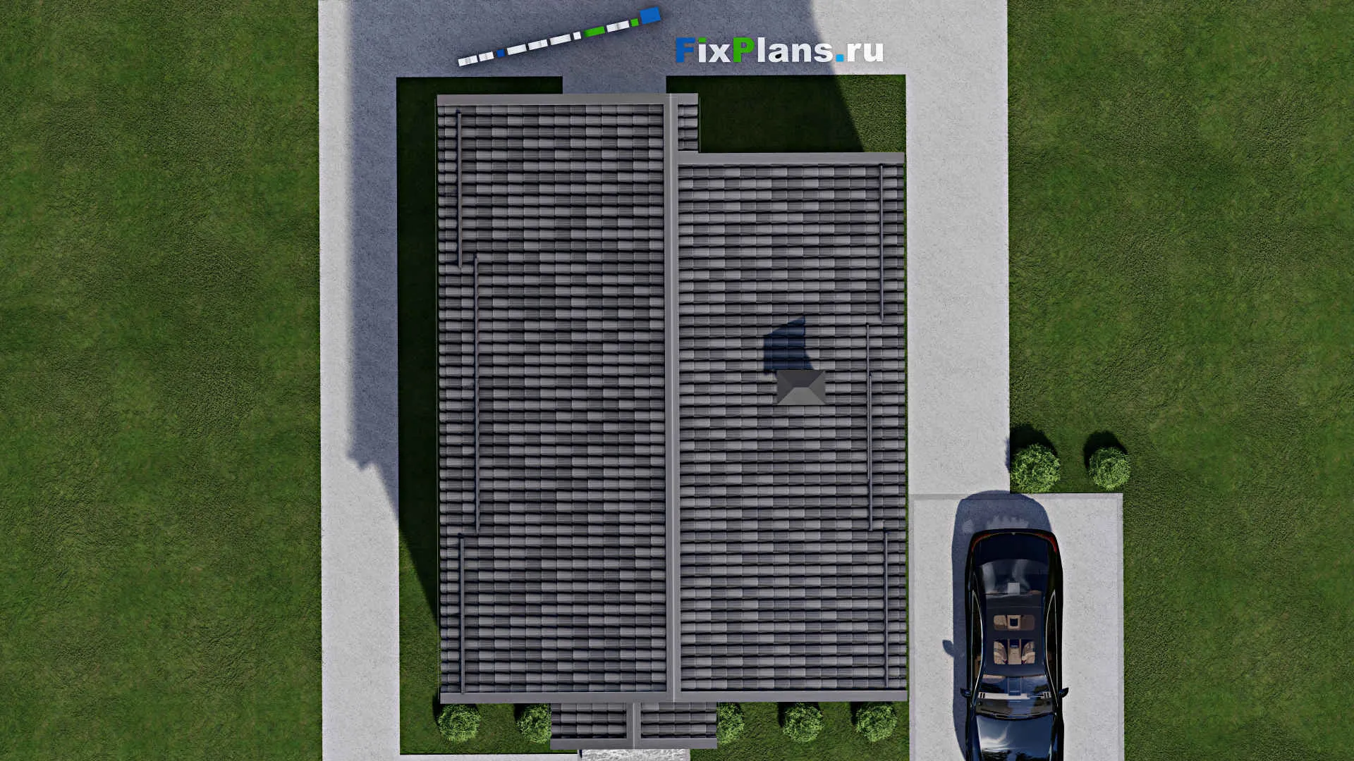 F-10124 - Проект дома с мансардой 9 на 12, площадью 140 м² с террасой, балконом и 4 спальнями