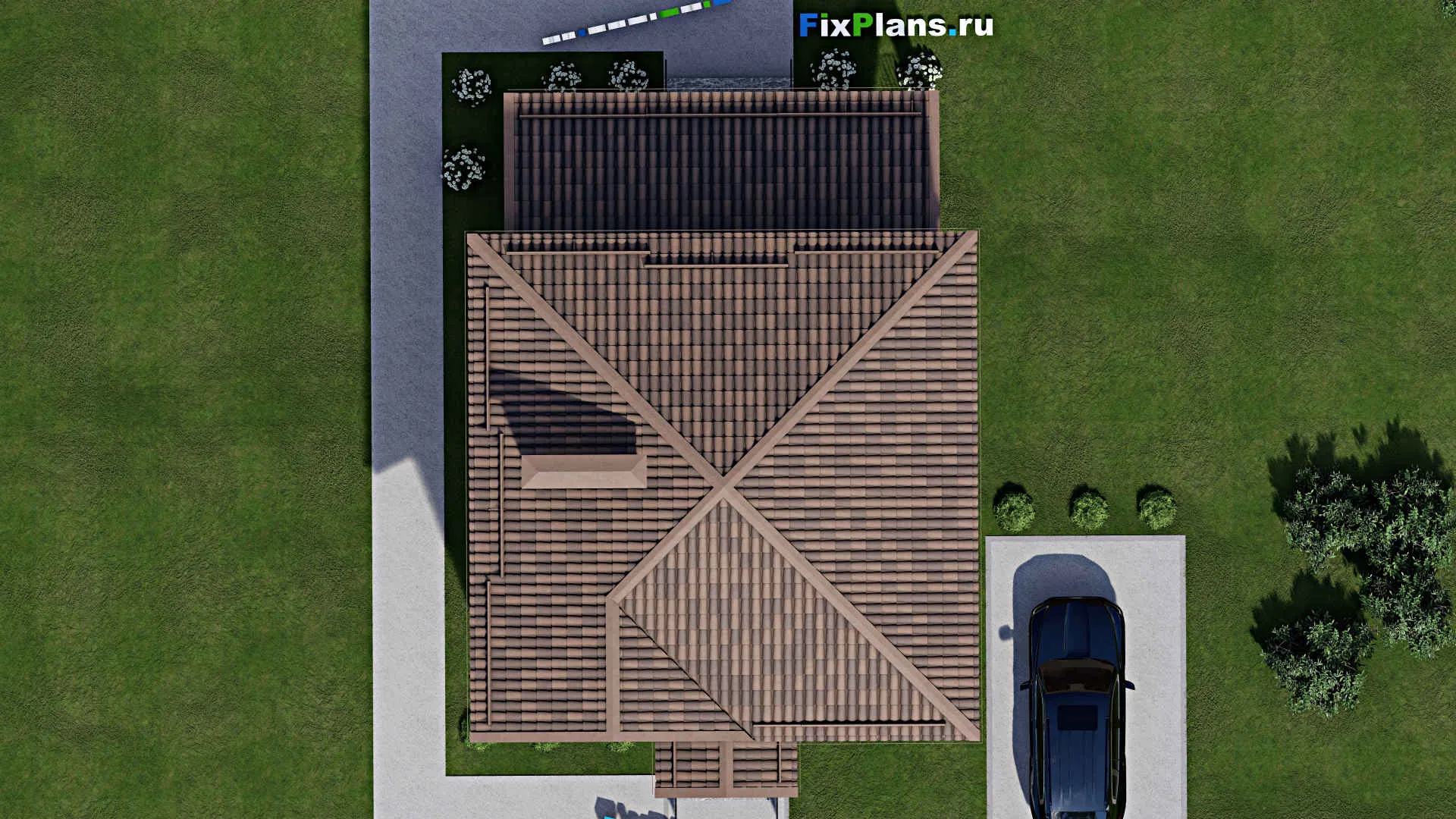 F-11375 - Проект двухэтажного дома 9 на 14, площадью 150 м² с террасой и 3 спальнями