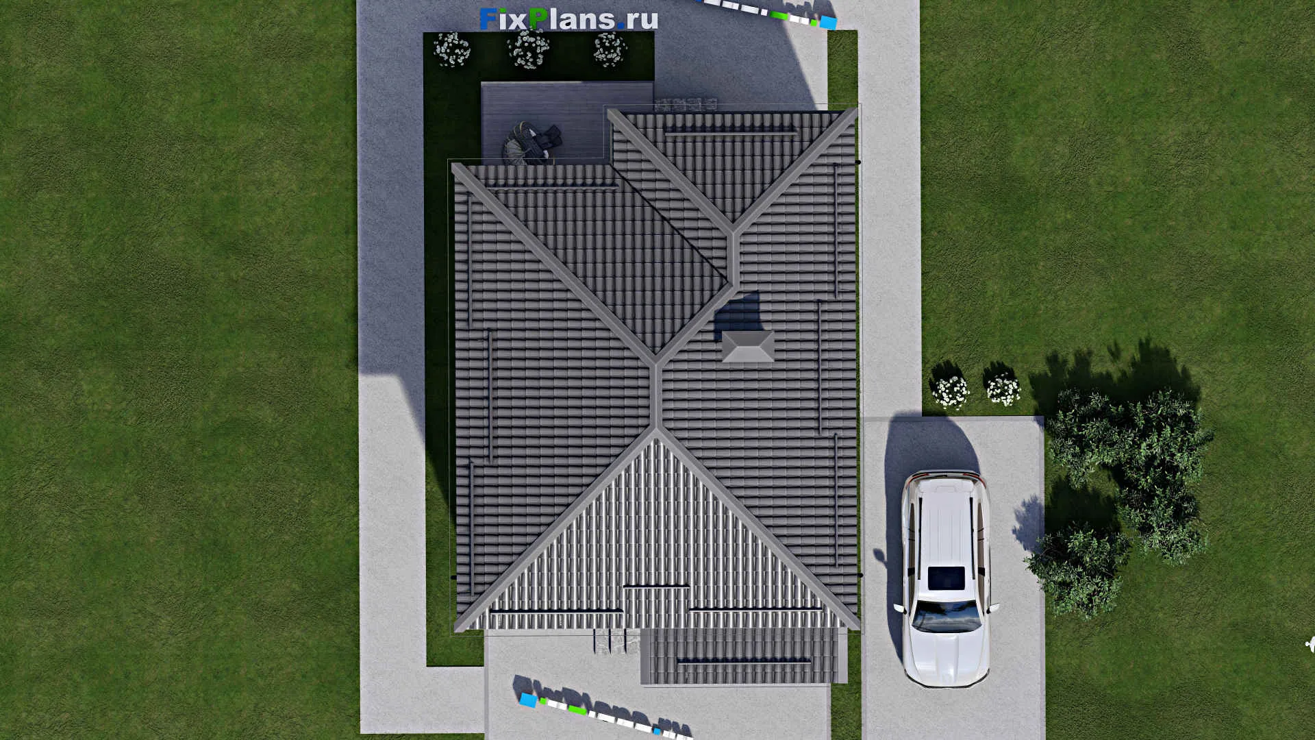 F-3824 - Проект двухэтажного дома 8 на 11, площадью 130 м² с террасой, балконом и 3 спальнями