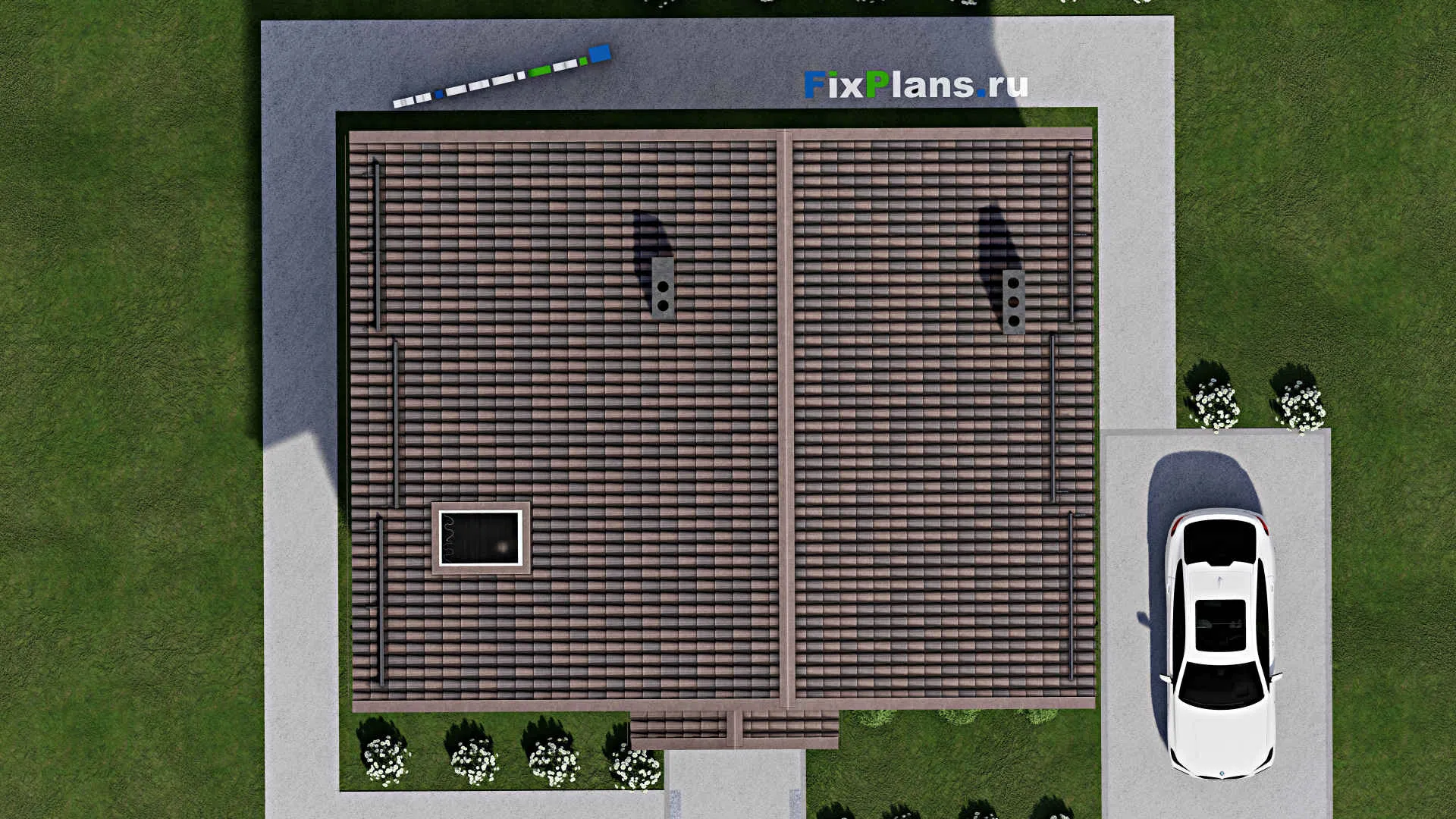 F-5426 - Планы дома с мансардой 9 на 12, площадью 130 м² с 2 спальнями