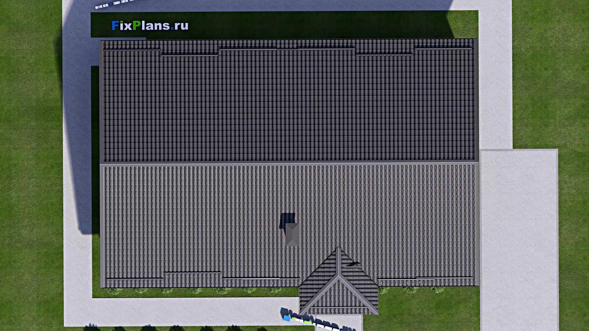 F-12995 - Проект одноэтажного дома 13 на 19, площадью 180 м² с 4 спальнями