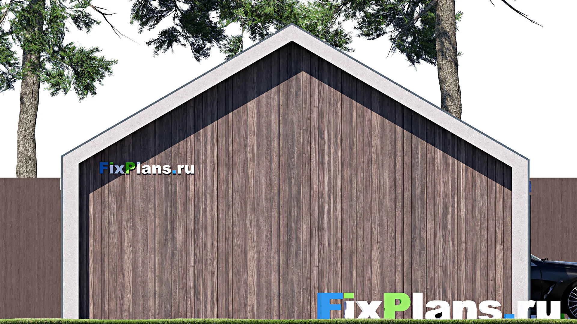 F-21023 - Проект гаража 8 на 8, площадью 50 м² на 2 машиноместа