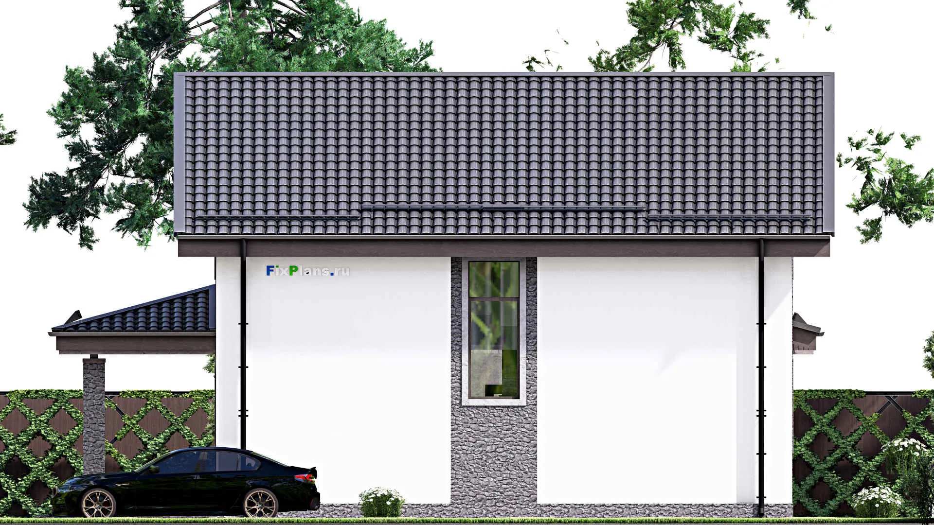 F-12419 - Планы дома с мансардой 14 на 15, площадью 220 м² с 4 спальнями