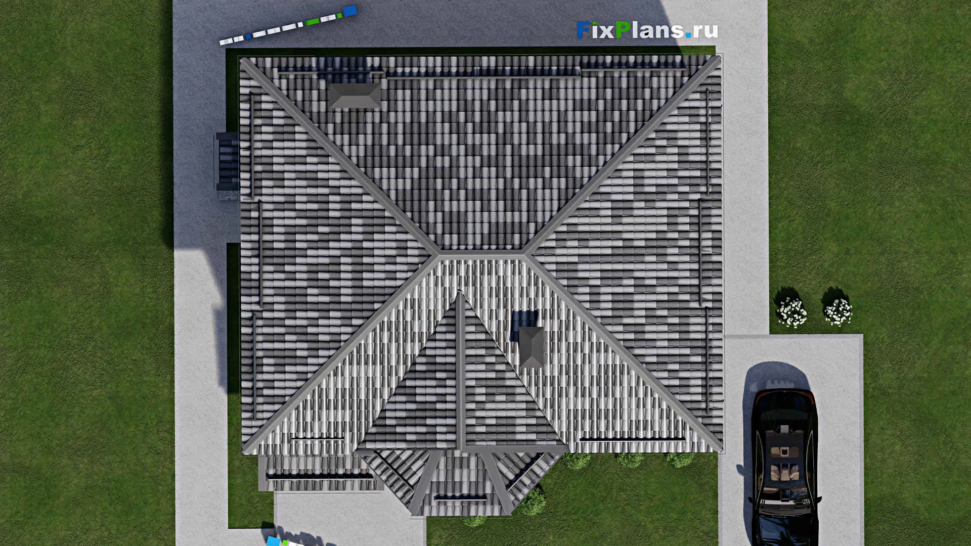 F-8459 - Проект двухэтажного дома 12 на 14, площадью 190 м² с 4 спальнями