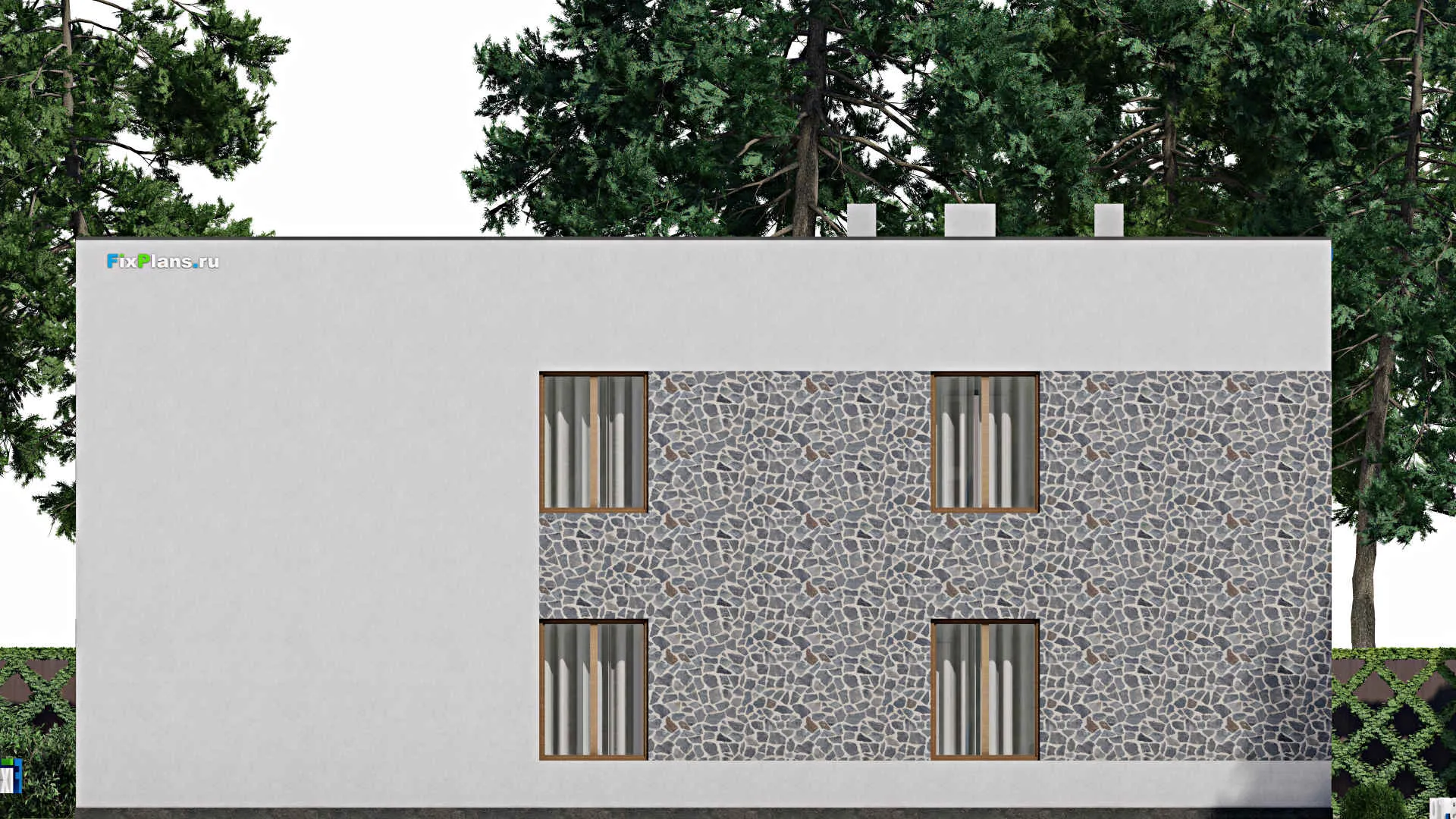 F-8918 - Проект двухэтажного дома 13 на 18, площадью 300 м² с террасой, балконом и 9 спальнями