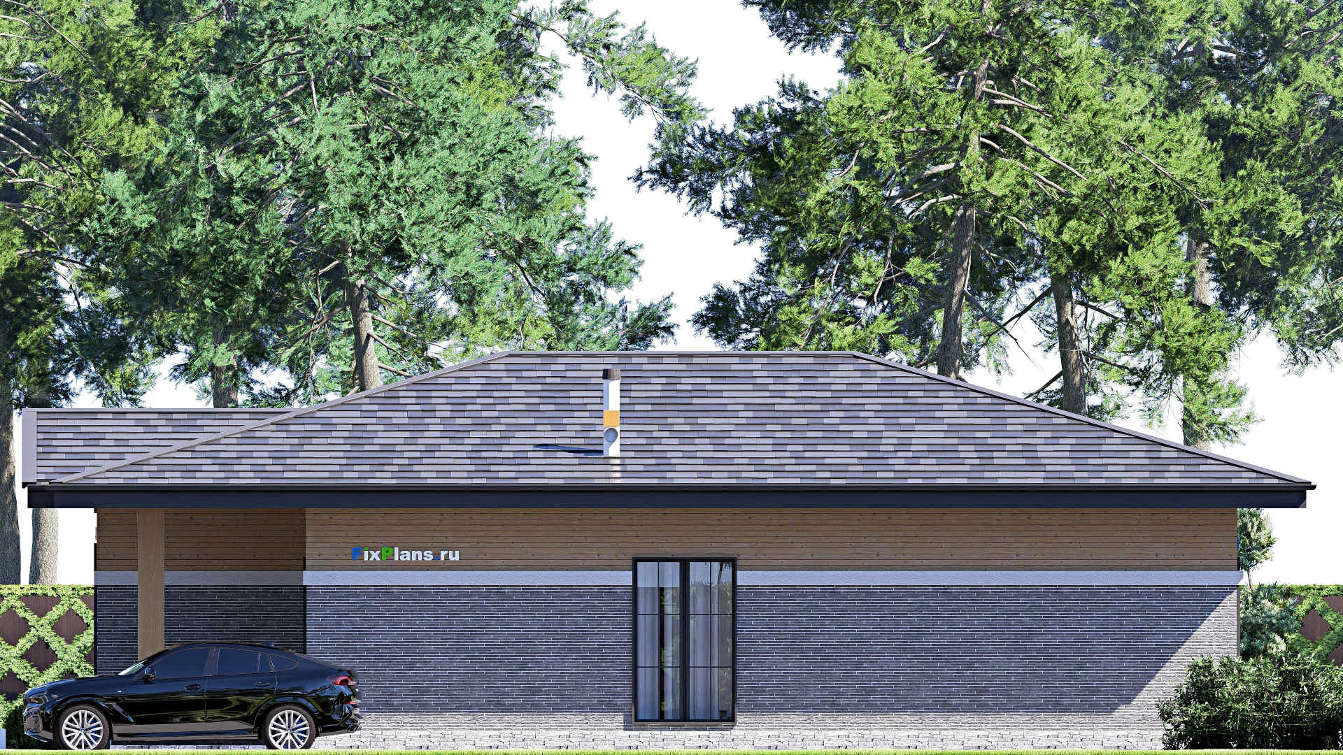 F-20744 - План одноэтажного дома 13 на 17, площадью 150 м² с 3 спальнями