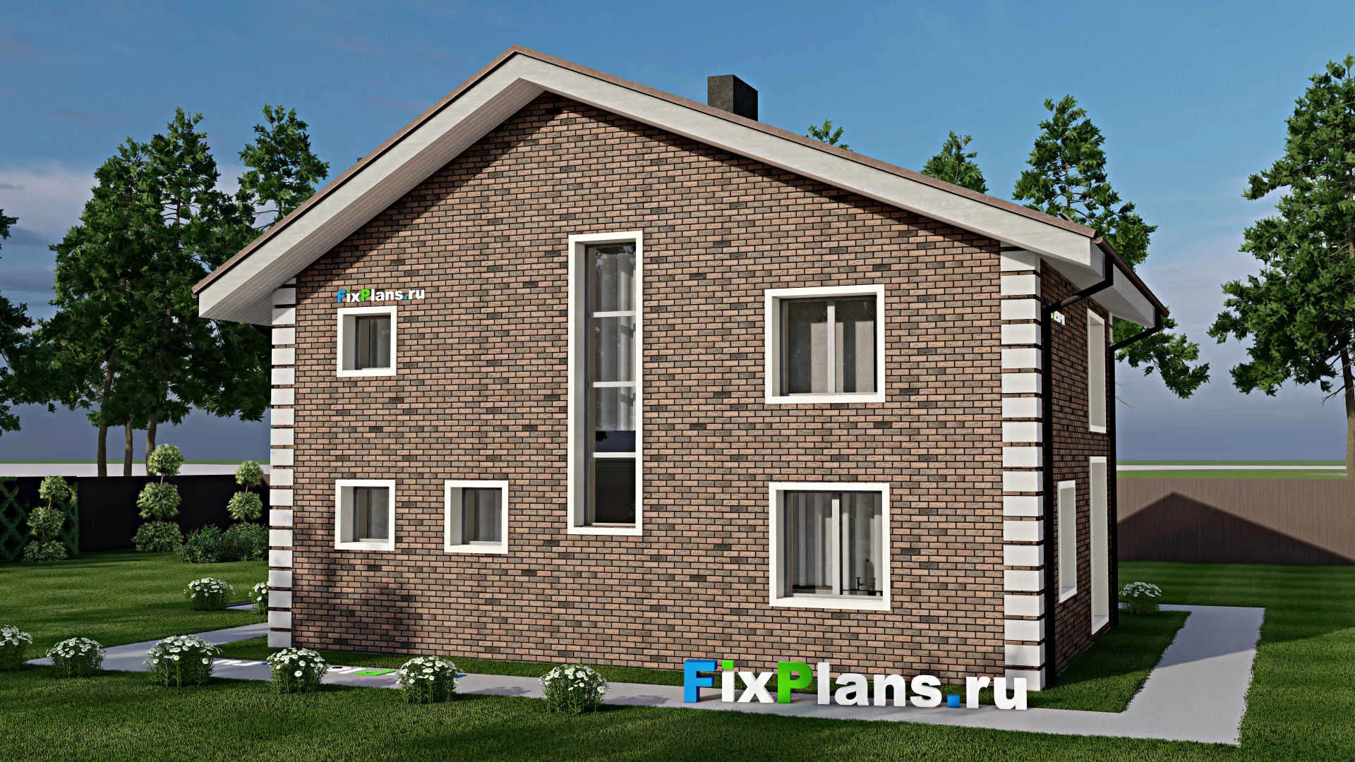 F-5426 - Планы дома с мансардой 9 на 12, площадью 130 м² с 2 спальнями