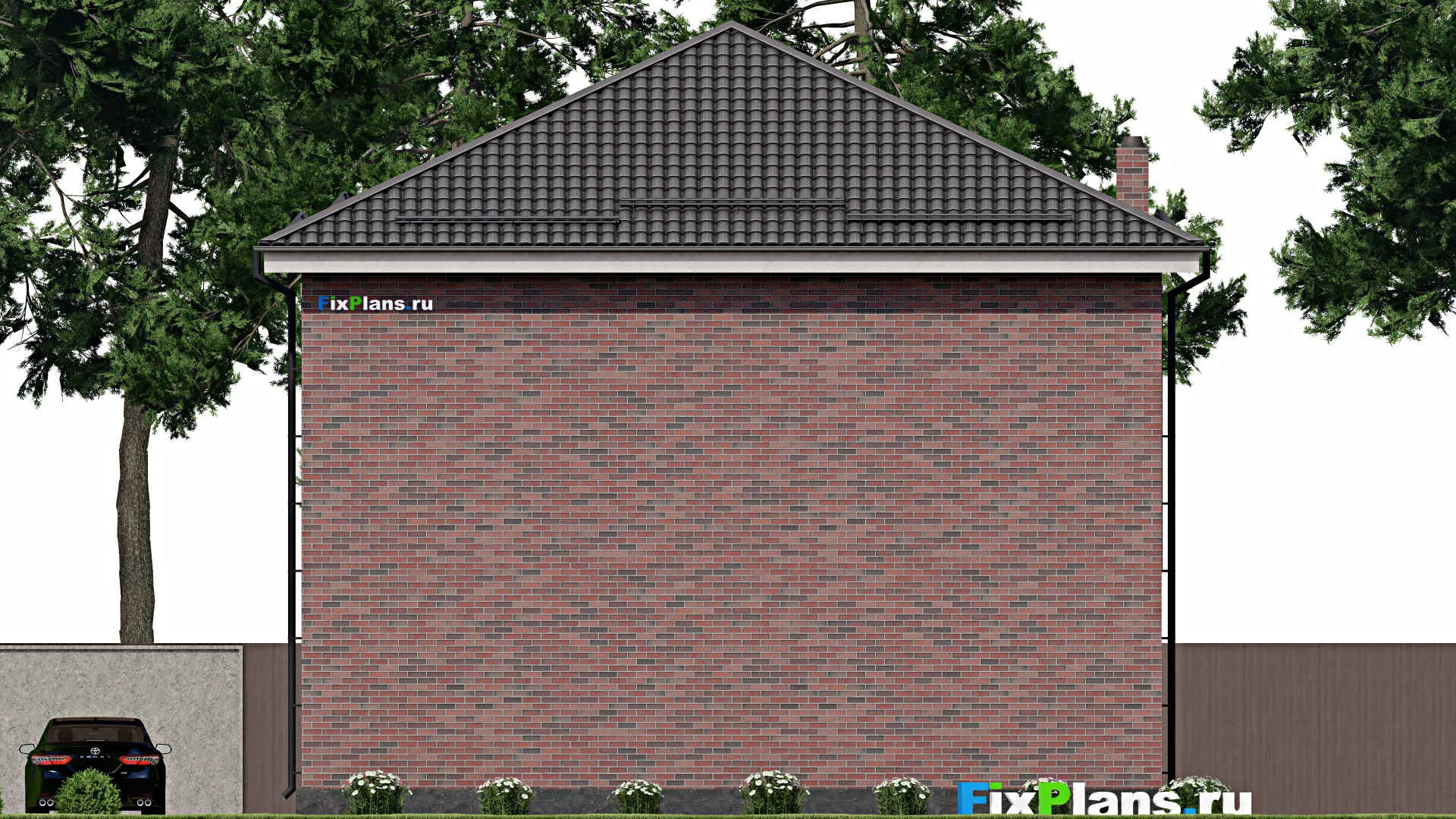 F-3401 - Проект двухэтажного дома 12 на 14, площадью 210 м² с 6 спальнями