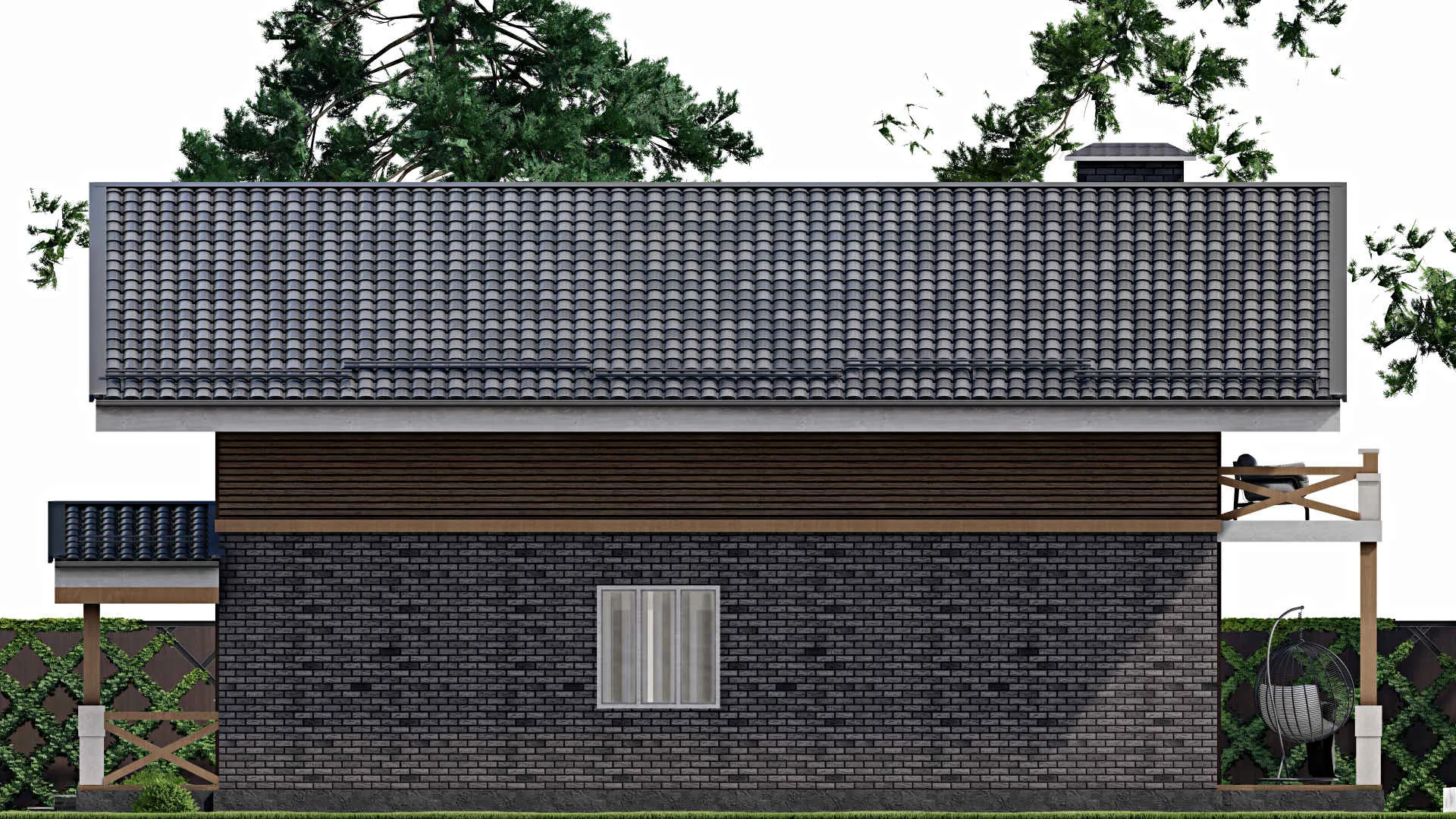 F-9251 - Проект дома с мансардой 11 на 16, площадью 250 м² с террасой, балконом и 4 спальнями